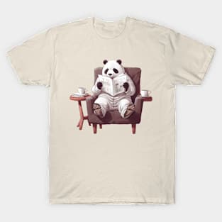 Panda Reading T-Shirt